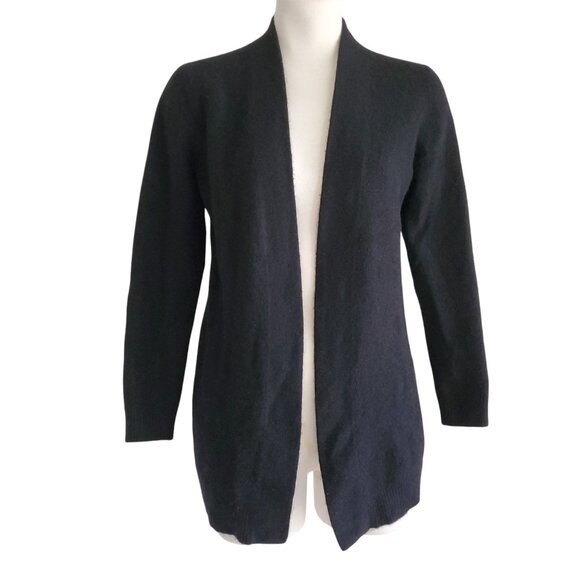 Charter Club Sweaters - Charter Club Cashmere Open Front Cardigan Longline Black Size M